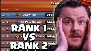 Rank 1 vs Rank 2 in the Clan War League | Who will win?! | Clash of Clans