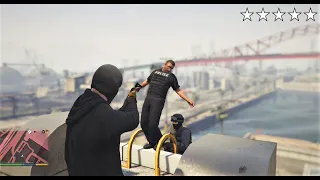 GTA 5 - TREVOR’S FIVE STAR COP BATTLE AT JETSAM TERMINAL