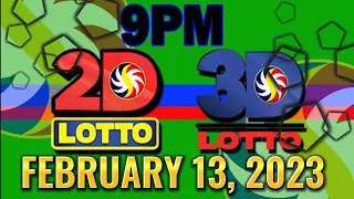 SWERTRES,EZ2 LOTTO 9PM  RESULT TODAY FEB 13, 2023 #swertres #ez2lotto #lottoresult