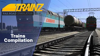 Trains Compilation on the map Октябрьские магистрали  Trainz Railroad Simulator 2019