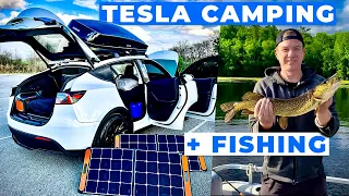 Camping in my Tesla Model Y + Fishing Trip to WI | S2:E12