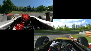 Compare HOTLAP at Nordschleife GT SPORT Mercedes F1 W08 vs GT5 Formula GT