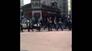 Cops in riot gear