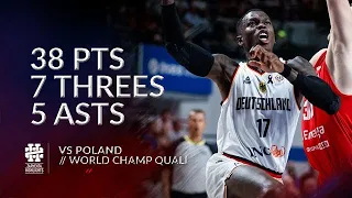 Dennis Schroder 38 pts 7 threes 5 asts vs Poland World Champ Qualifiers