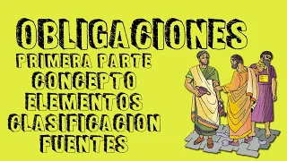 Obligaciones Derecho Romano (parte 1) Concepto, elementos, clasificacion, fuentes