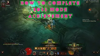 Diablo 3 - boss mode achievement | solo and as wwrend barbarian