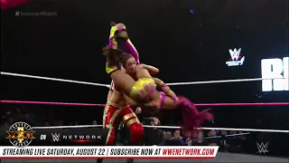 Sasha Banks  Tilt A Whirl Headscissors Takedown on Bayley