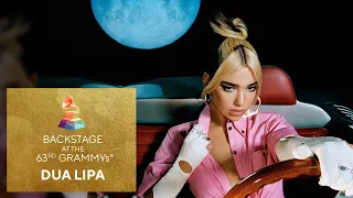 Dua Lipa Talks Backstage At The 63rd GRAMMY Awards