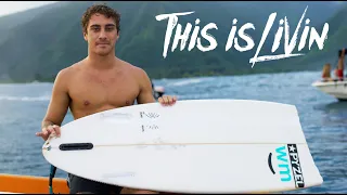 Tasmania to Tahiti. Koa DESTROYS brand new surfboard on the REEF! || This is Livin'