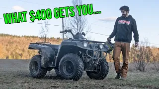 First Ride on the $400 Four Wheeler!! (Yamaha Grizzly 600 ATV)
