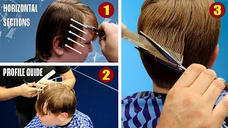 How To Cut Mens Hair With Scissors | Basic Tutorial