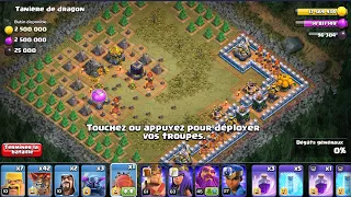 Clash Of Clan 3 Etoiles tanière de dragon