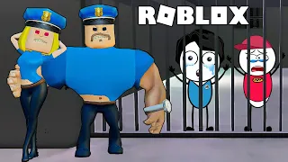 ROBLOX police girl prison run Obby | Khaleel and Motu Gameplay