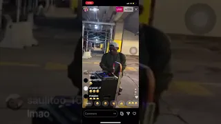 6ix9ine gets scared Nd leaves location on live