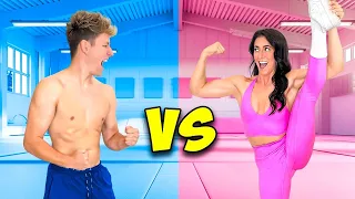 Girls VS Boys Gymnastics Challenge!