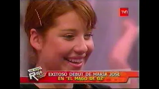 Maria Jose Quintanilla - Backstage del Estreno del musical El Mago de Oz (Rojo Final 2004)