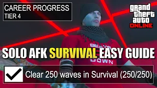 How to Clear 250 Waves in Survival | Career Progress Tier 4 Easy Guide