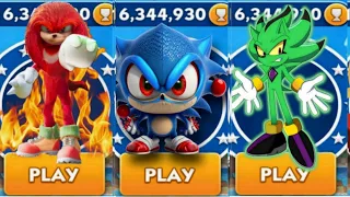 Sonic Dash - Hunter Knuckles VS Andronic VS Jet Dash _Movie Sonic vs All Bosses Zazz Eggman