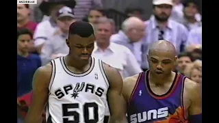 NBA On NBC - MVP Battle Charles Barkley Takes On David Robinson In SA! 1995