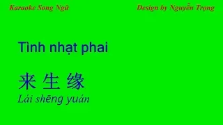 Karaoke Song Ngữ - Tình nhạt phai - 来生缘 (D# Min & E Min)