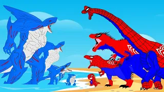 Evolution Of SHARKZILLA vs SPIDER DINOSAUR T-REX: Monsters Ranked From Weakest To Strongest