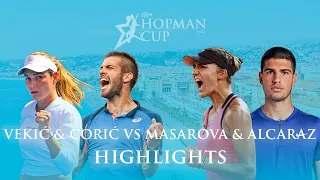 Donna Vekić & Borna Ćorić vs Rebeka Masarova & Carlos Alcaraz (Croatia vs Spain) Hopman Cup