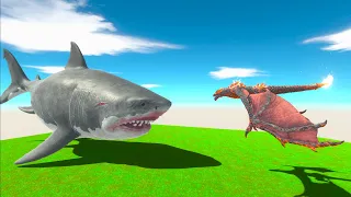 LAVA DRAGON VS GIANT AQUATICS - Animal Revolt Battle Simulator