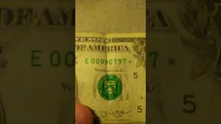 SERIES 2013 $1 Star note bill find