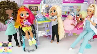 OMG LOL Surprise Neonlicious Lady Diva & Swag with Baby Doll at Royal Bee Barbie Hospital!