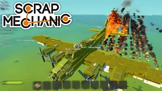 B-17 против двух истребителей - Scrap Mechanic