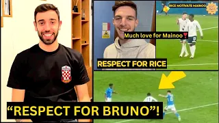 Bruno,Declan Rice & Garnacho PRAISED KOBBIE Mainoo after his DEBUT vs Brazil| Man United News