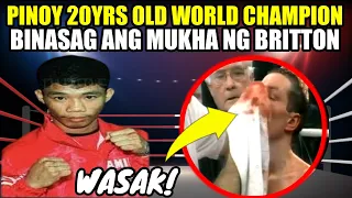 PINOY 20YRS OLD PALANG WORLD CHAMPION NA! BASAG ANG MUKHA NG BRITTON | UNANG LABAN SA LABAS!