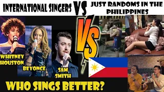 International Singers VS Random Filipino Karaoke Singers | #filipino