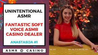 Fantastic Soft Voice Whispery ASMR Casino Dealer Takes You On A Calming Journey - Anastasija #1