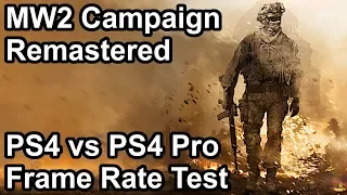 Call of Duty Modern Warfare 2 Remastered PS4 vs PS4 Pro Frame Rate Comparison