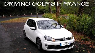 Driving VW Golf 6 in France I France Country Side Driving I Autumn Fall Drive