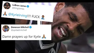 NBA PLAYERS REACT TO KYRIE IRVING SCARY ANKLE INJURY (LeBron & More)