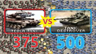 Tesla Tank vs Tank Destroyer - Same Cost - Red Alert 2