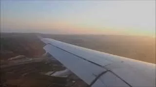 Air France Airbus A320 beautiful incredible sunset landing in Marseille Provence