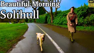 Relaxing Morning Walk: Beautiful Town in England Solihull [4k]