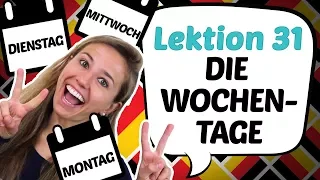 GERMAN LESSON 31: Learn the DAYS OF THE WEEK in German