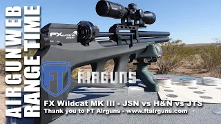 FX Wildcat MK III .22 Cal - Pellet Testing - JSB 18.13, H&N 18.13, and JTS 18.1 at 52 Yards