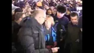 Арсеній Яценюк та Кетрін Ештон на Майдані Незалежності