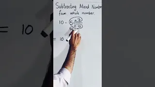 Subtract mixed fractions with whole numbers |#shorts #youtubeshorts