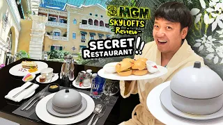 BEST HOTEL SUITES in Las Vegas?! MGM Grand SKY LOFTS Review! ULTIMATE SECRET RESTAURANT 😲