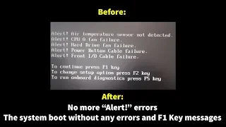 Dell Optiplex 790 Bypass All "Alert!" errors