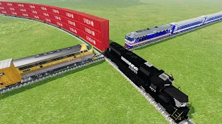 Realistic Train Crashes #48 - Beamng.Drive