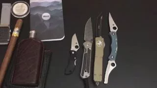 Microtech Ultratech, Spyderco Dyad Jr., Chris Reeve Sebenza 21 with Damascus - EDC Pocket Dump!