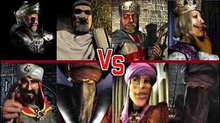 Aggressive AI 4v4 Wolf+ Frederick+ Richard+ Phillip VS Saladin+ Wazir+ Emir+ Khalif