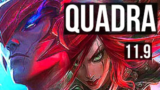 YONE vs KATARINA (MID) | Quadra, 65% winrate, 14/2/1, Legendary | TR Grandmaster | v11.9